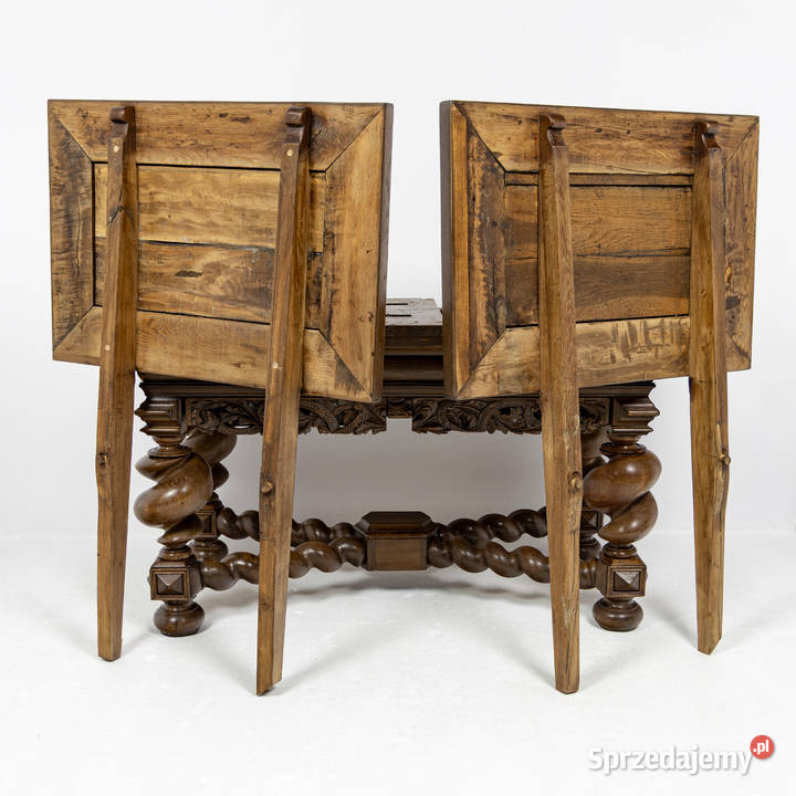 Wyjątkowy Dębowy Stół Gdański Barok XIX Wiek Swarzędz