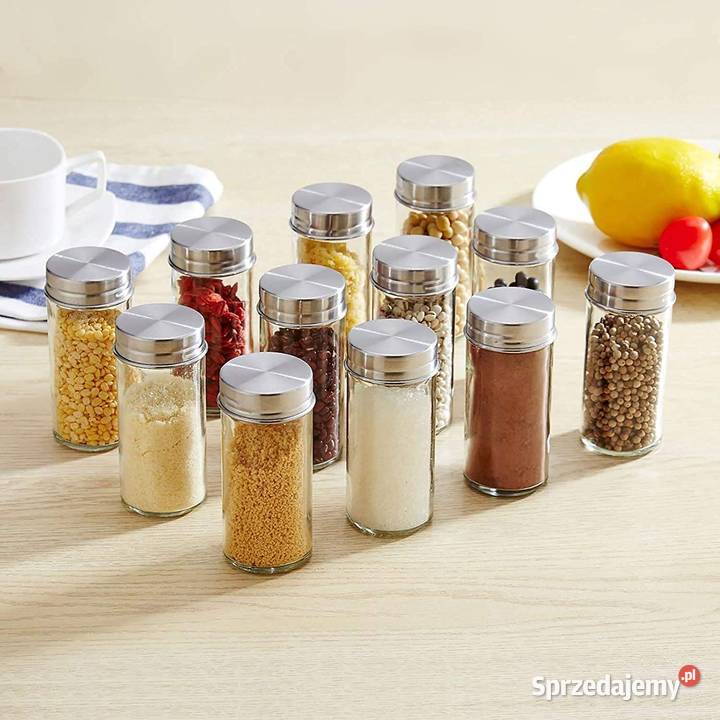 Zestaw 12 pojemników szklanych z stojakiem Kraków