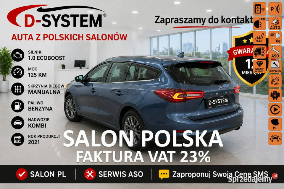 Ford Focus 2023 Salon Polska 1Właściciel Białystok sprzedam