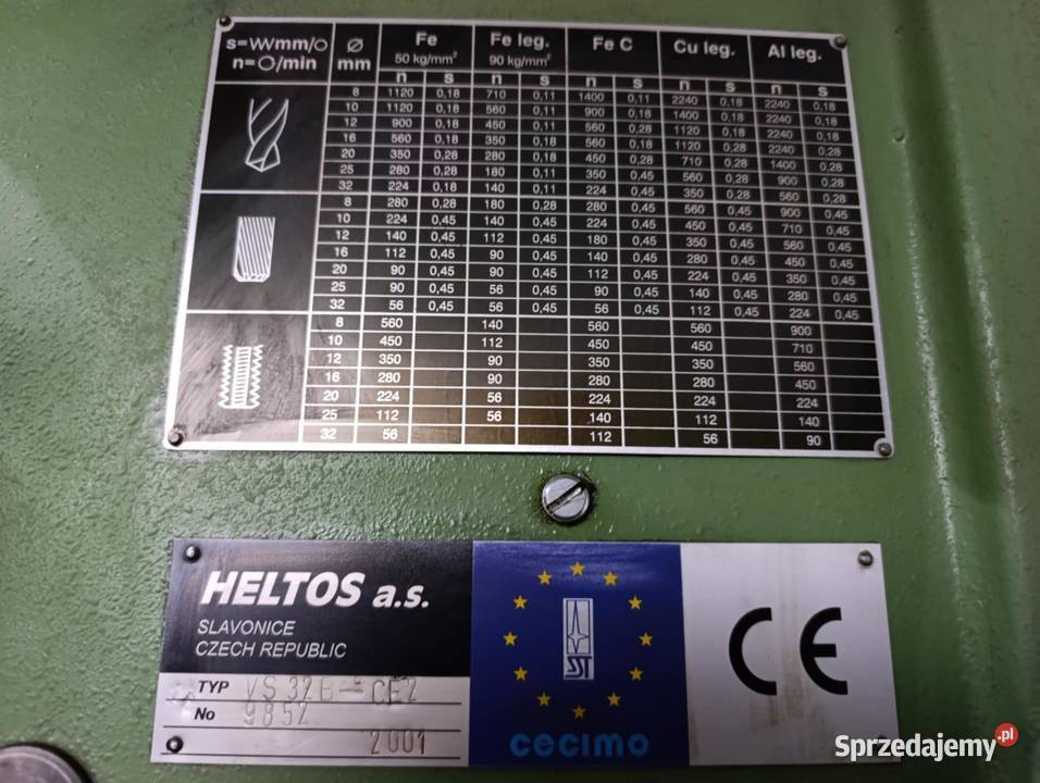Wirtarka słupowa HELTOS vs 32 B posuw Produkcja Biznes i Przemysł Staszów