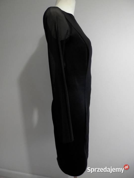 Sukienka Czarna Wieczorowa Imprezowa Koktajlowa Łomża