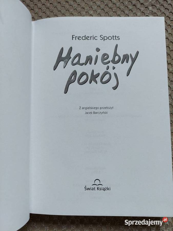 nowa Haniebny pokój Frederic Spotts ISBN 9788324715503 małopolskie Kraków