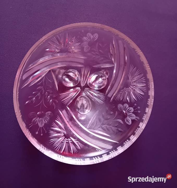 Kryształowa miska na trzech ślimaczych nóżkach Koźminek
