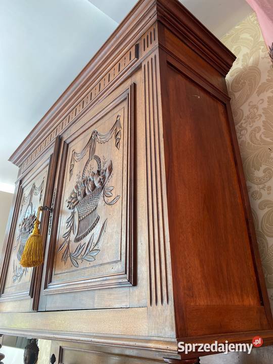 Antyk stary drewniany kredens mebel Bystrzyca Kłodzka