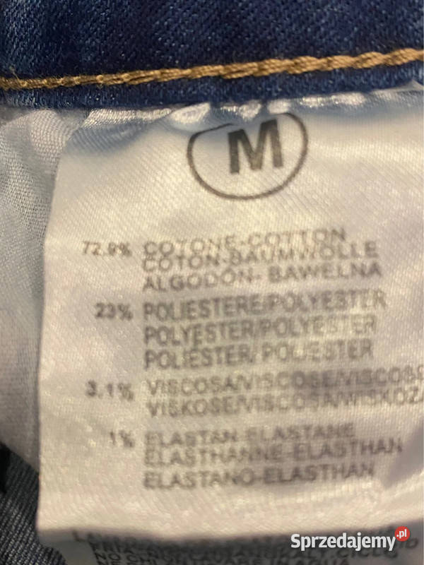 Dżinsyjeansy rozmiar M z perełkami i cyrkoniami Rozmiar 38(M) Warszawa