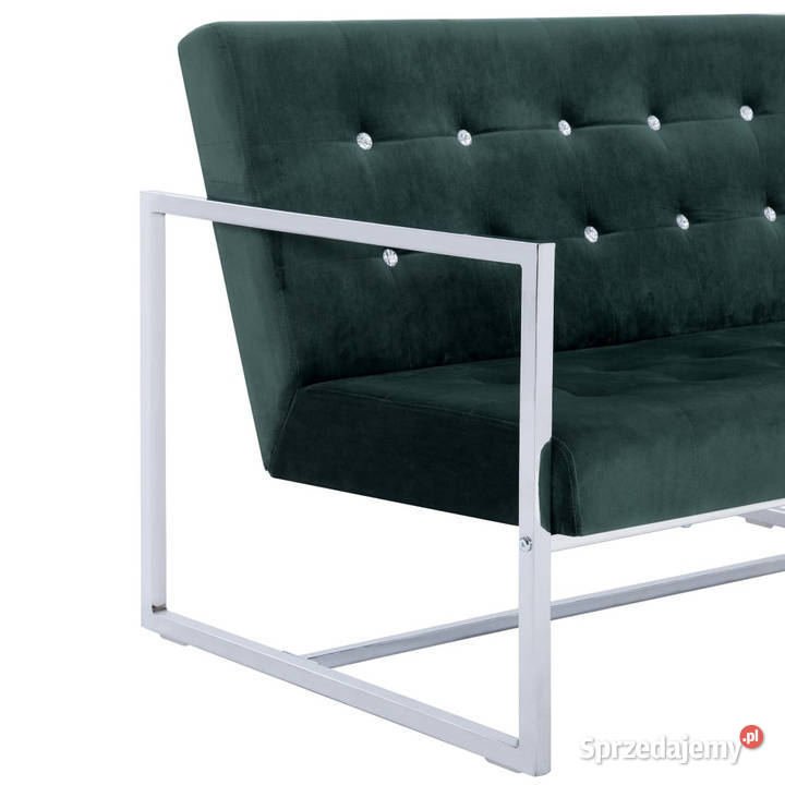 2osobowa sofa z podłokietnikami ciemnozielona Warszawa
