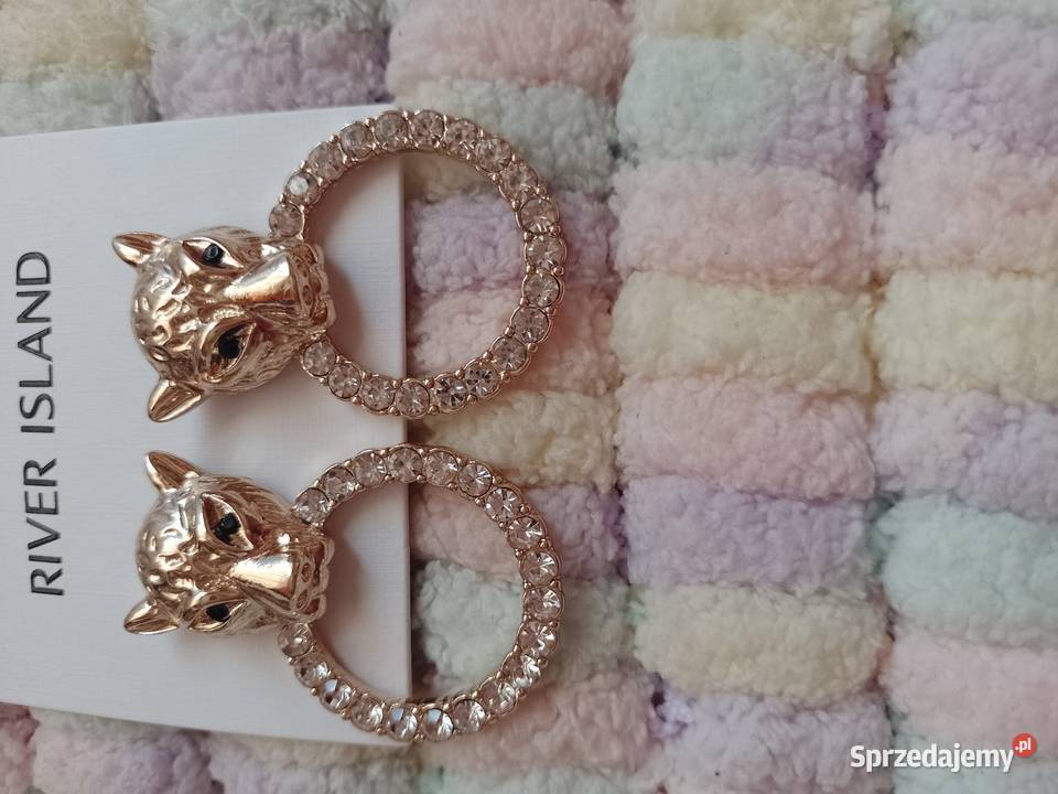 RIVER ISLAND Bogato zdobione kolczyki tygrysy Moda i Styl Kraków sprzedam