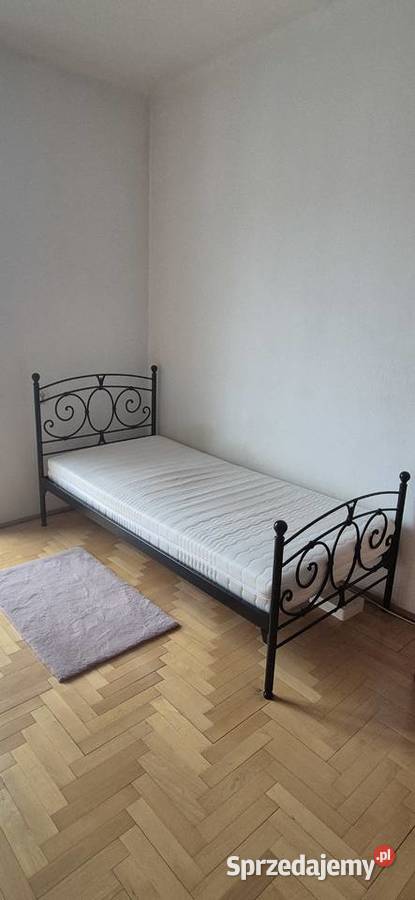 Metalowe łóżko 90x200 jednoosobowe materac Warszawa