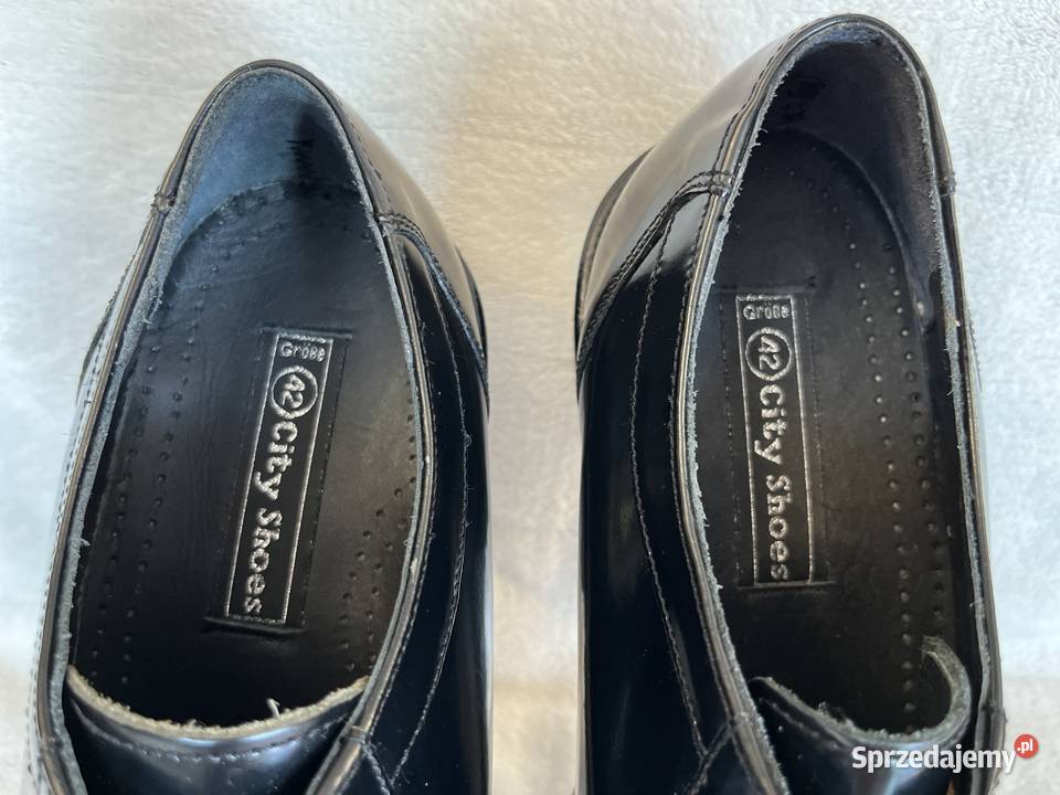 Mens City Shoes całe ze skóry lakierowanej derby Jastrzębie-Zdrój