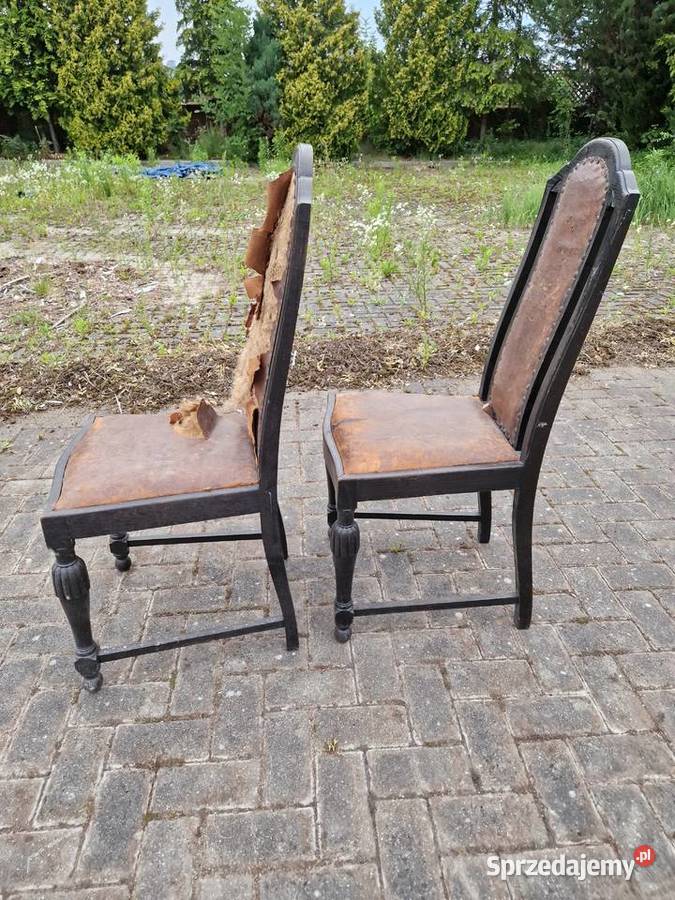 Para starych dębowych krzeseł Meble Szczecinek