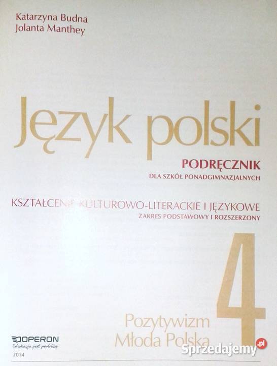 Odkrywamy na nowo 4 Język polski Podręcznik lubelskie