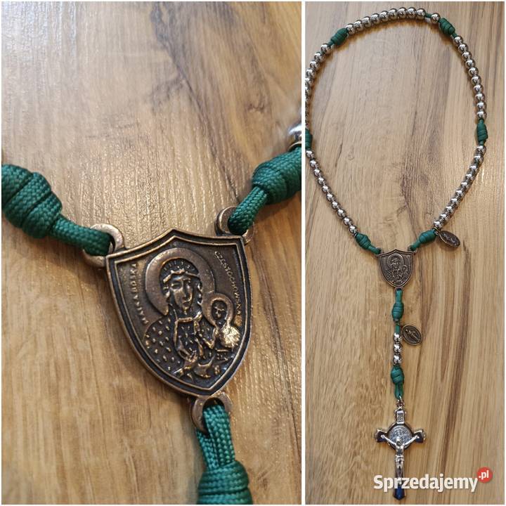 Różaniec Paracord linka kolory stal nierdzewna Jasło