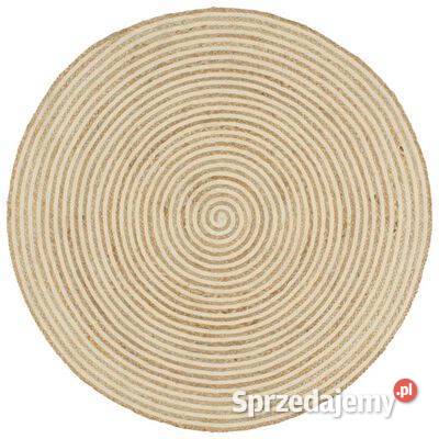 Dywanik ręcznie wykonany z juty spiralny wzór