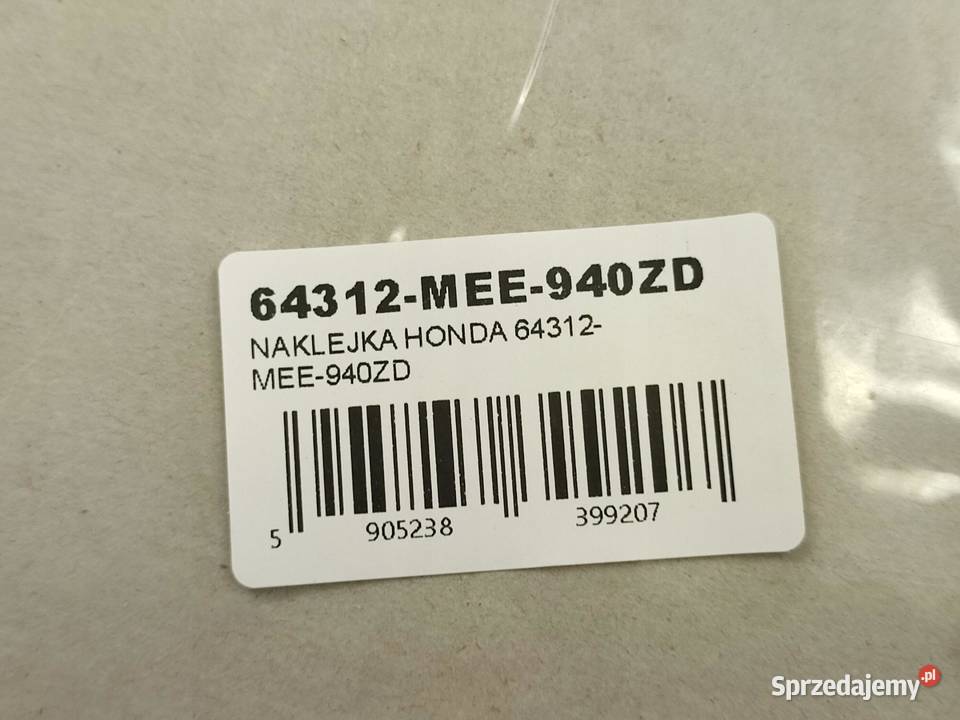 NAKLEJKA HONDA LEWY BOCZEK HONDA CBR600RR 2004 sprzedam