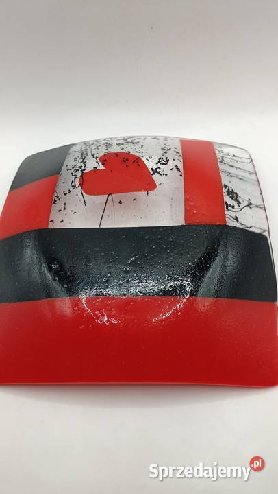 Talerz szklany do serwowania szkło artystyczne lubelskie Zamość sprzedam