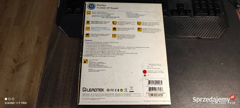 Tuner TV PCI Leadtek WinFast TV2000 XP karty Chełmża sprzedam
