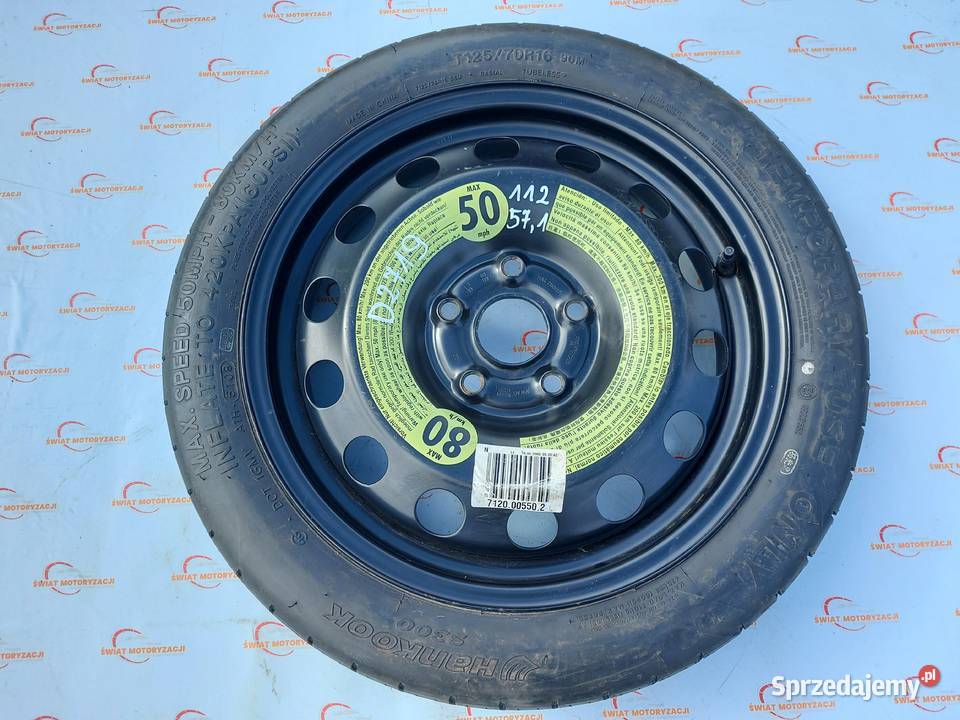 GOLF AUDI SEAT ALTEA koło dojazdowe 1257016 96M