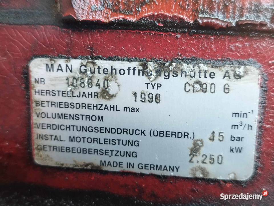 Śruba kompresor sprężarka powietrza MAN CF90G Strzyżew
