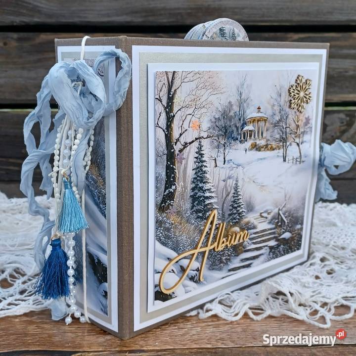 Zimowy album foto prezent rękodzieło Mszana Dolna