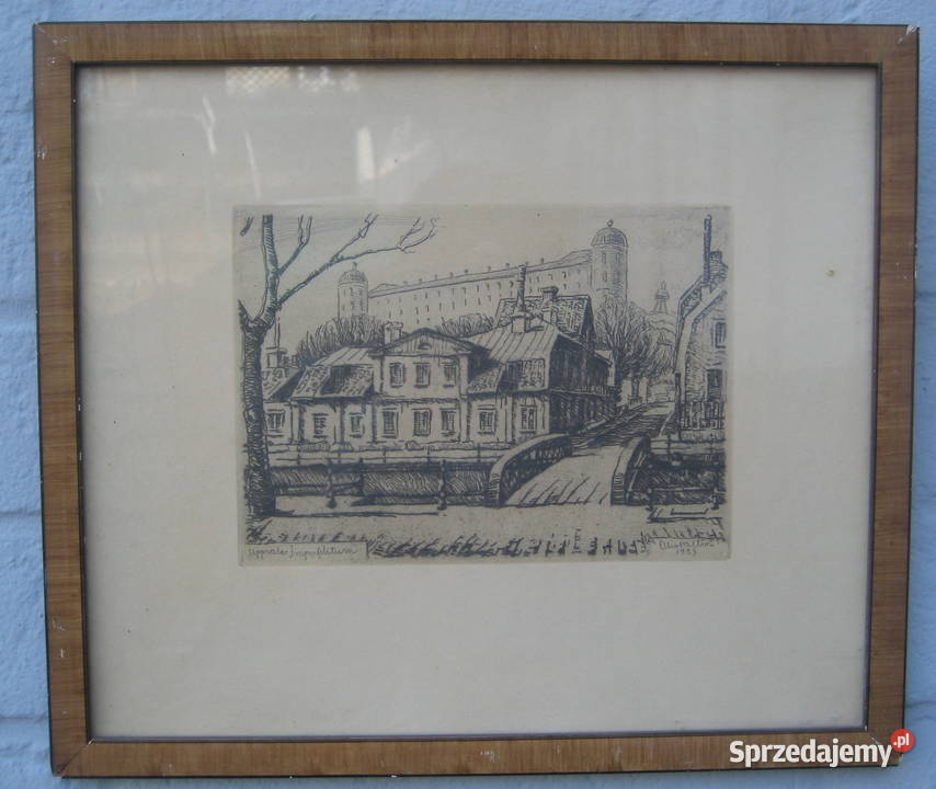 Litografia Ellis Wallin 1923 r Oryginał Antyki Warszawa