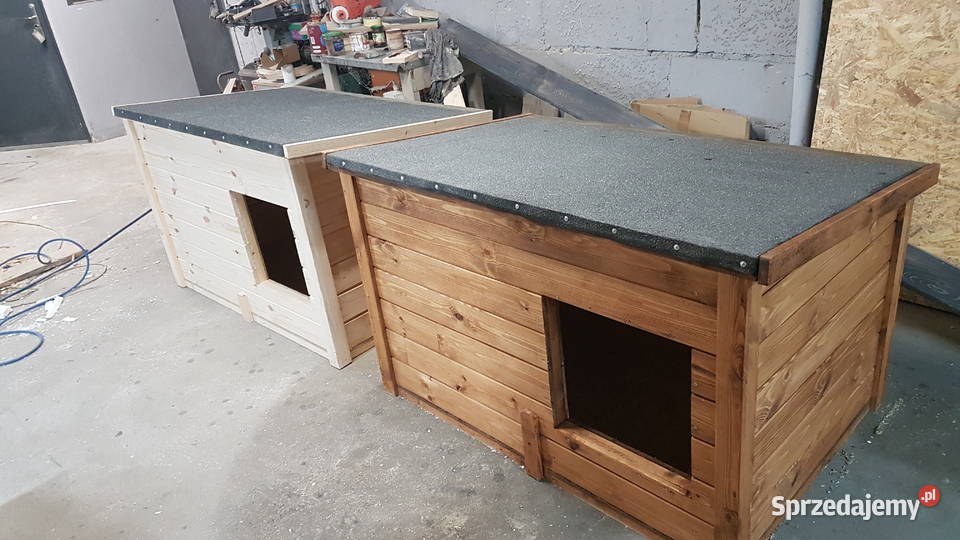 Buda psa ocieplona kojec psa boks antracyt Iława