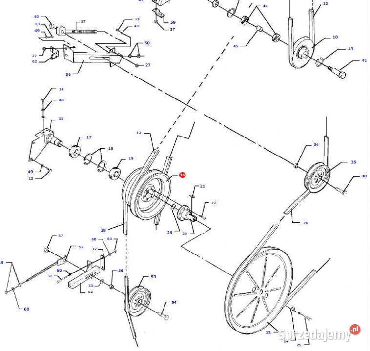 Massey Fergusson MF 30 koło pasowe D28784019 Pozostałe Jastrzębniki
