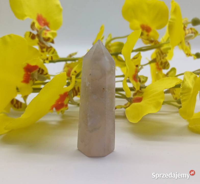 Kolekcjonerski naturalny Agat obelisk stożek warmińsko-mazurskie