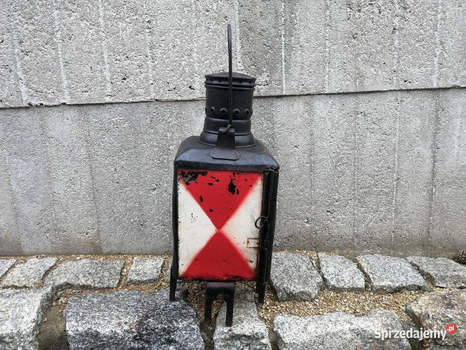 Piękna stara lampa kolejowa naftowa Antykwariat Borów