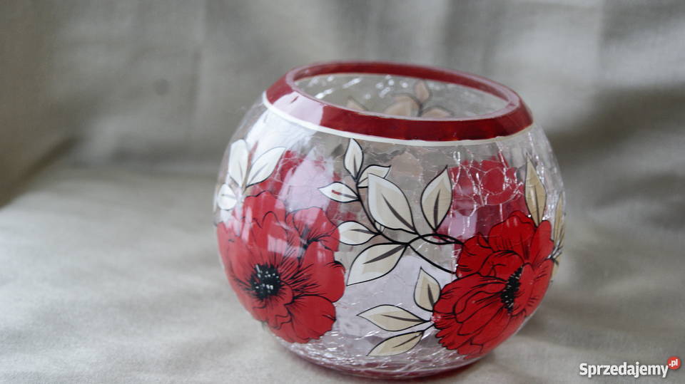 Dekoracyjny świecznik lampion róże Zamość