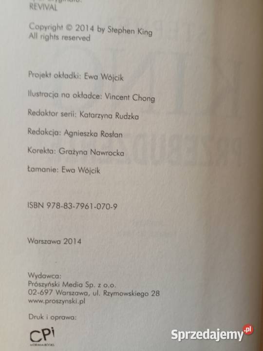 King książki Przebudzenie księgarnia Praga Proza i poezja Warszawa