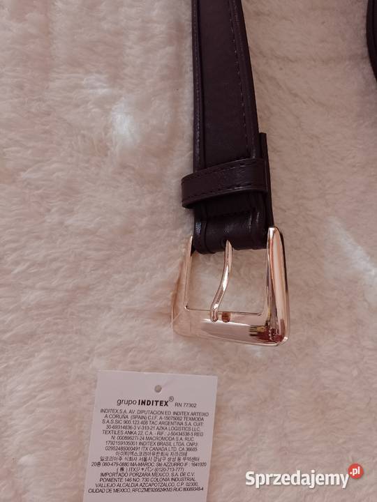 Zara Grupa Inditex 110 Bordowy pasek do sukienki Długość 110 Kraków