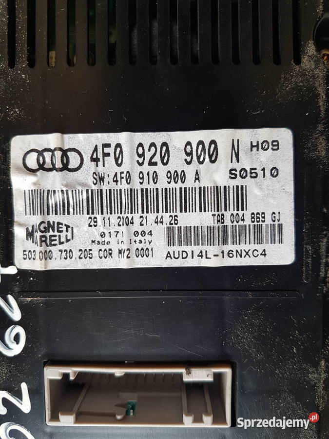 AUDI A6 C6 20 TDI LICZNIK ZEGAR 4F0920900N osobowe Turek