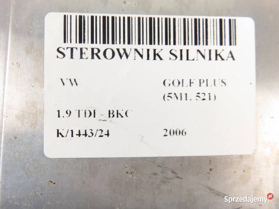 STEROWNIK VW GOLF PLUS 19 TDI 03G906016R