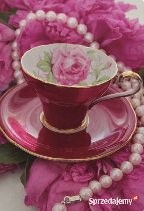 AYNSLEYantyczna filiżanka do herbatyporcelana Pabianice