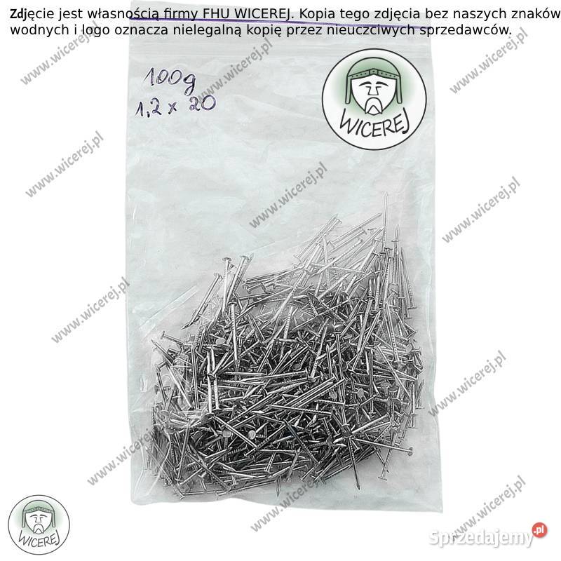 Gwoździe do nabijania odstępników 12 x 20mm 100g Jaśliska