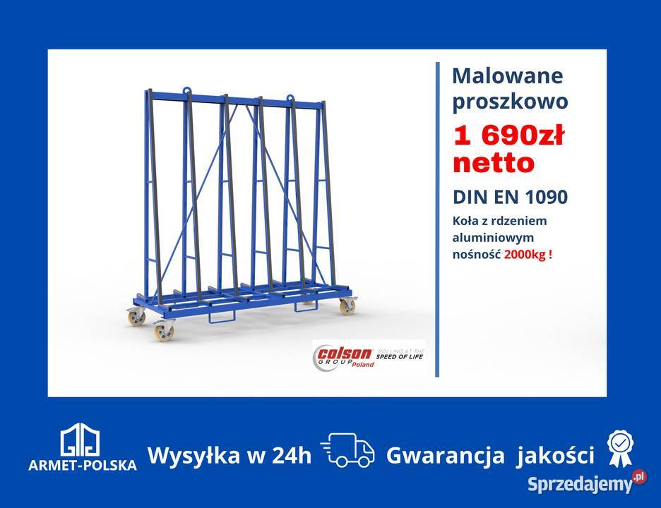Wózek da transportu szkła okien szyb Opole