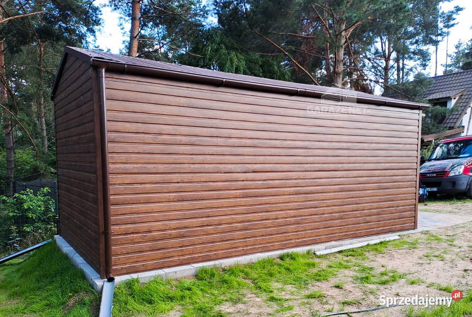 GARAŻ BLASZANY 3m x 6m DWUSPAD BRAMA UCHYLNA małopolskie Łapanów
