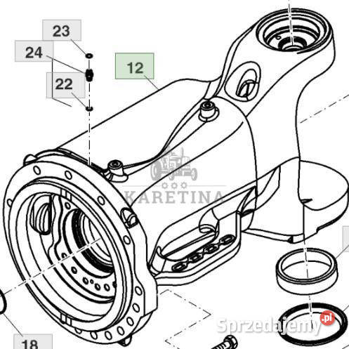 John Deere 8360R Obudowa Pochwa Tylnej Zwolnicy Pozostałe Jastrzębniki