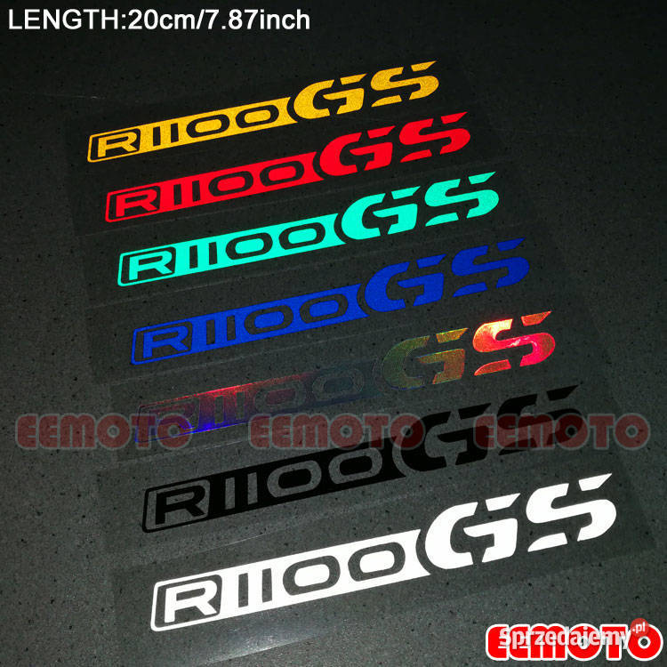 2x NAKLEJKI NA MOTOCYKL BMW R1100 GS czerwone Gaszowice
