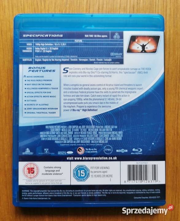The Rock Twierdza Bluray En 1996 Nicolas Cage Parzęczew