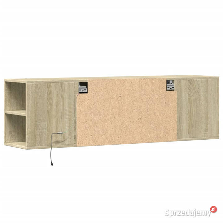 Ścienna szafka TV z LED dąb sonoma 135x31x395 Warszawa