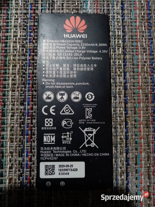 Huawei Y5 II,Y6,4A Oryginalna bateria HB4342A1RBC