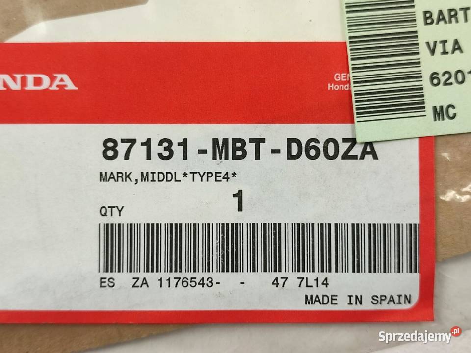NAKLEJKA VARADERO PGMFI BOCZEK HONDA XL1000V lubelskie