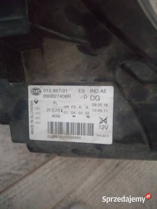 Lampa jazdy dziennej halogen led Renault osobowe małopolskie Wadowice sprzedam