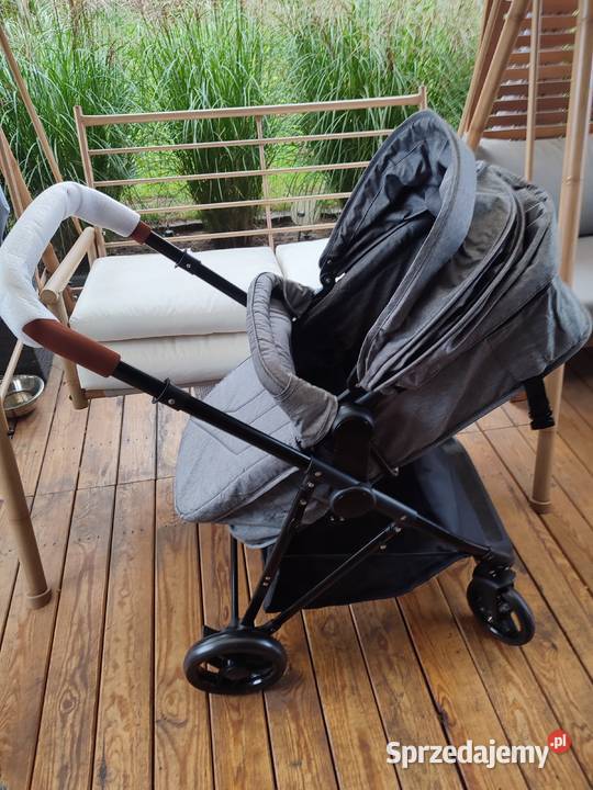 Wózek spacerowy 2w1 jasnoszaroczarny nowy Wielofunkcyjne Wschowa