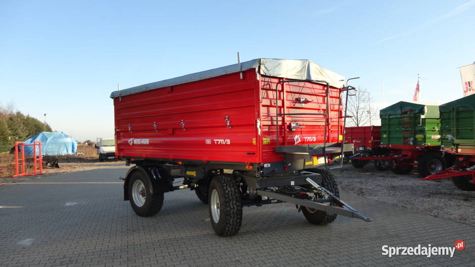 Przyczepa dwuosiowa paletowa Metafach T7113 12T nieuszkodzony Przyczepy rolnicze Kozenin