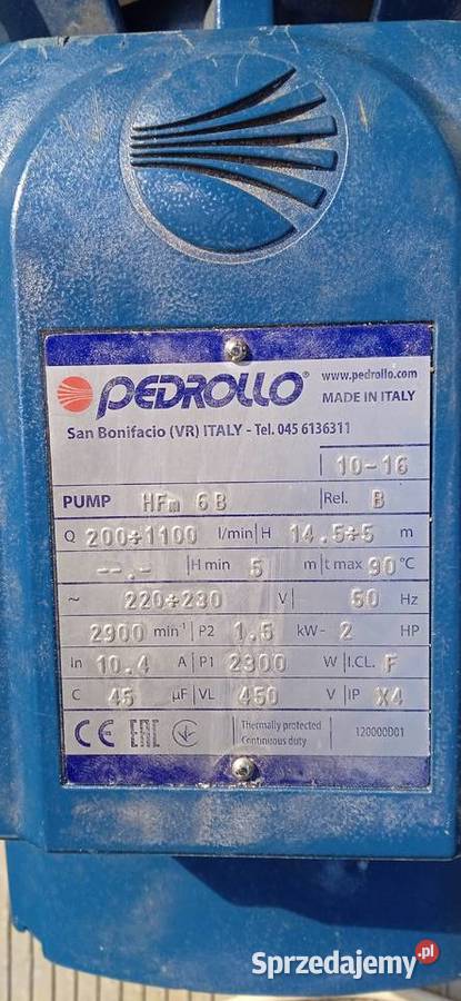 Pompa odśrodkowa Pedrollo HFm 6B Pozostałe łódzkie Łódź