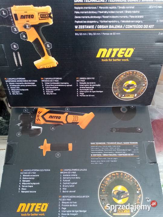 Zestaw elektronarzędzi Szlifierka Wiertarko Zestawy elektronarzędzi Wieliczka