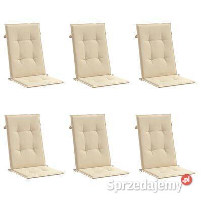 vidaXL Poduszki na krzesła ogrodowe 6 beżowe Warszawa