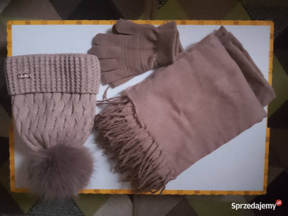 Komplet damski czapka szalik rękawiczki Chrzanów